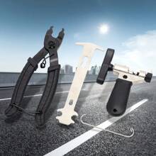 1pc Bicycle Chain Disassembly Tool Pliers Chain Breaker Chain Ruler Quick Release Buckle Magic Buckle Disassembly Pliers Tool - Black - View 4