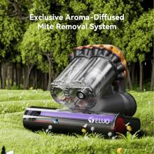 E.LUO Bed Vacuum Cleaner With UV Disinfection And High-Temperature Heating Technology, Handheld Dual Roller Brush Mattress Vacuum Cleaner, 400 Watt Powerful Dual Tube HEPA Filter Handheld Vacuum Cleaner, Suitable For Beds, Sofas, And Mattresses. - US A Type Plug(110-127V) - View 4