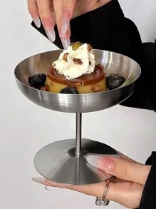 1 件不锈钢冰淇淋杯、奶昔饮水杯、高底座夏季果汁冰沙甜点碗 - 彩色 - 查看 14