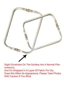 2PCS Multiple Sizes Of Square Aluminum Clips, Luggage Hardware Hinge Clip, Cloud Bag Bracket, Woven Bag Mouth Clip, Gold Bag Clip Gifts For Women - Silver - View 6