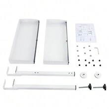 Schreibtischregal mit Klemmvorrichtung, Schreibtischregal mit Klemmvorrichtung, 2-stufiges Regal mit verstellbarem Ablagefach