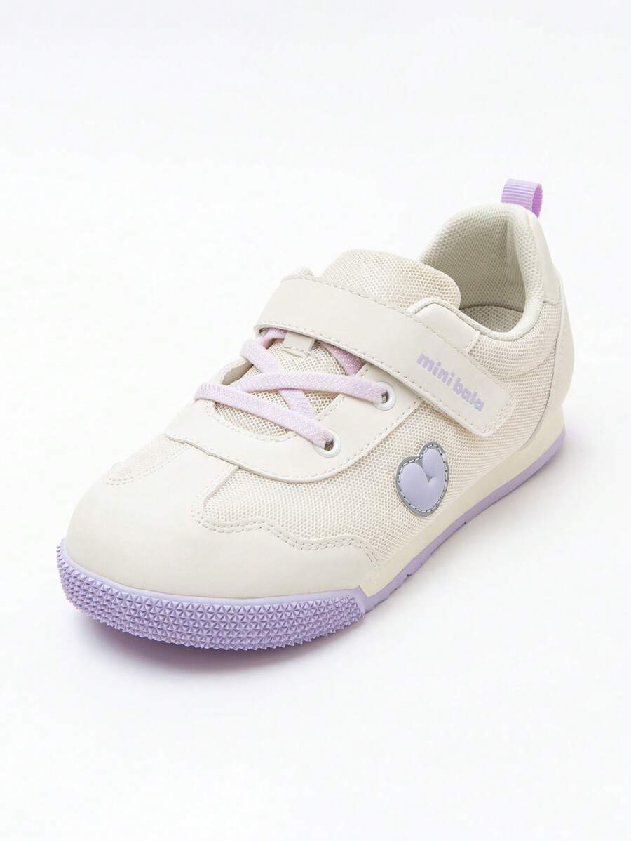 mini bala Kids' Breathable Mesh Sneakers, Lightweight Anti Slip Running Shoes For Boys And Girls - White Purple - View 1