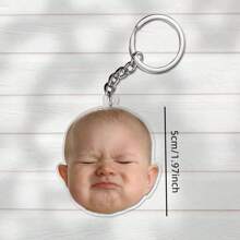 1pc Customized Acrylic Photo Keychain, Personalized Pet/Portrait Picture Keyring Pendant, Backpack Charm, Suitable As Customized Gift,Durable,Engraved,Stainless,Colorful,Cute,Adorable,Funny,Kawaii,Y2K,Stylish,Unisex,Casual,Custom,Personalized,Unique,Customized,Ideal Gifts For Him,Ideal Gifts For Her,Her,Boyfriend,Girlfriend,Family,Friends