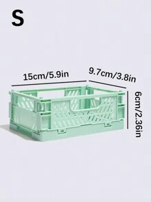 1 件迷你可折叠塑料篮，用于整理和储存，可折叠储物盒，整理箱，珠宝盒，适用于家庭、厨房、卧室、浴室、办公室 - 彩色 - 查看 22