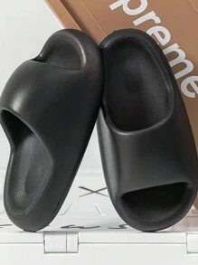 Modische Ganzjahres-Herrenschuhe aus weichem, leichtem und bequemem EVA-Material, schwarze vielseitige Hausschuhe, Indoor-Lässig-Slides, wasserresistent, rutschfest, geruchsresistent, Paar-Hausschuhe