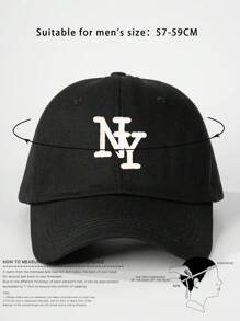 1pc Outdoor Embroidered NY Baseball Cap, Adjustable UV Protection Casual Hat Suitable For Spring/Autumn Traveling, Beach, Men & Women, Y2K Style,Holiday,Festival - Baseball Cap - View 7