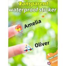 45/90/180/270/360pcs Options Custom Waterproof Name Stickers - PET Labels For Bottles & Notebooks, Tear-Resistant, Easy Apply/Remove