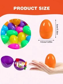20-200pcs Fillable Plastic Easter Eggs With Hinges, Vibrant Colors, Bulk, Ideal For Easter Egg Hunts, Surprise Eggs, Easter Party Decorations, 2.36 Inches, Random Colors