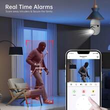 Light Bulb Camera 2K Resolution Home Wifi3MP Security Camera, Intelligent 360 Ptz Indoor/Outdoor Light Bulb Security Camera, Remote Voice Intercom HD Night Vision Light Bulb Security Camera Can Be Used Indoors And Outdoors