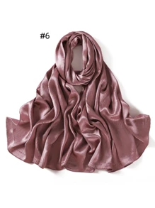 1 Piece Crepe Silk Satin Solid Color Scarves Luxury Bandana Headband Headscarf Shawl Chic Woman Turban Hijabs Rectangular Scarf For Women Veiled Clothes