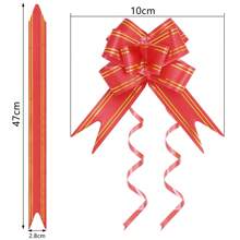 20pcs/Pack Gold Edged Butterfly Pull Bows, Self-Forming, Suitable For Wedding Car Decoration, Gift Box Packaging, Bowknot Ribbon, Wedding Ceremony, Wedding Car Door Handle Butterfly Decor, Various Festival Party Decoration Pull Bows