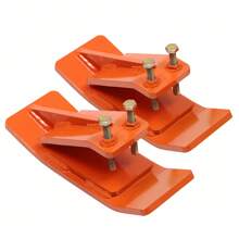 2pcs Ski Edge Protector, 11.02" Long Turf Tamer Skid Protector, 4" Width Tractor Bucket Protector, - Orange - View 11