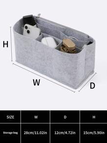 1PC Beige Bag Middle Bag, Inner Bag, Inner Bag, Storage Inner Bag, Storage And Organizing Bag, Lined With Shopping Bag,Boho Vibes