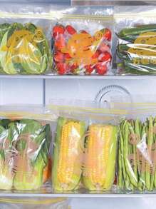1pc Reusable Vacuum Sealing Bag, Thick Freezer Bag, Multi-Purpose Refrigerator Food Storage Bag - Multicolor - View 3