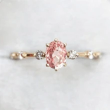 1 件 18K 镀金铜订婚戒指，心形粉色锆石，奢华风格，适合情人节、日常佩戴和作为礼物，四季珠宝、妈妈、母亲、母亲节、礼物