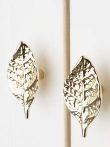 1 st Vintage Golden Leaf kastgrepen, enkel gat Scandinavische stijl meubelgrepen, decoratieve metalen ladeknoppen handgrepen voor keukenkast kast garderobekast deur accessoires hardware