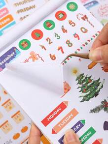 24 页/1700 张计划贴纸 - 剪贴簿笔记本装饰、月度计划个人组织美学贴纸、波西米亚风格计划贴纸书、日历和垃圾日记装饰 - 彩色 - 查看 8