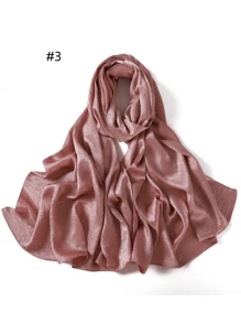 1 Piece Crepe Silk Satin Solid Color Scarves Luxury Bandana Headband Headscarf Shawl Chic Woman Turban Hijabs Rectangular Scarf For Women Veiled Clothes