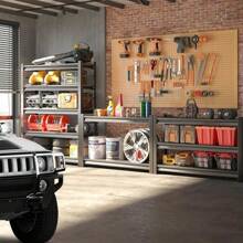 72" H Garage Shelving Unit-Adjustable 5-Tier Heavy-Duty Metal Storage Rack|3000 Lbs Capacity Shelf|Easy Assembly Shelves|Rust-Resistant|Perfect For Garage Basement Workshop Organization
