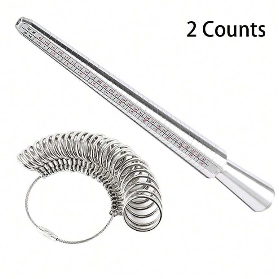 2 Counts Ring Size Measurement Kit, Small And Convenient For Measuring ...