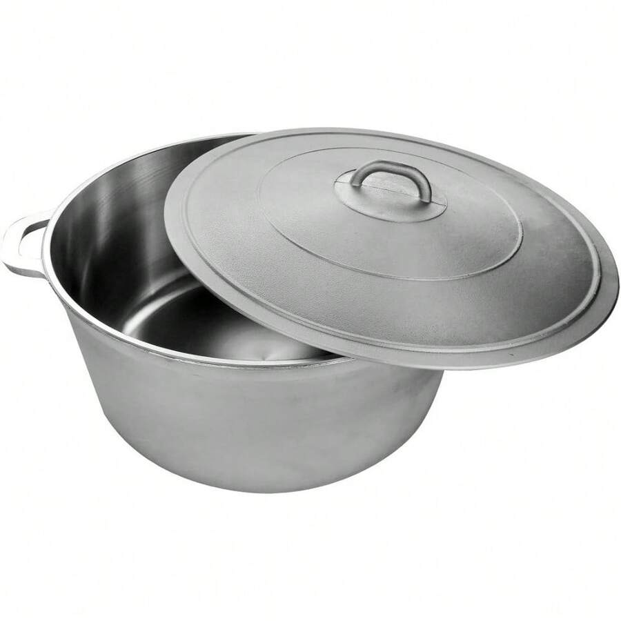 9900 Super Quality Aluminum Caldero,Oven, 51 QT,Silver (55cm (21.7-Inch)) 21.5 X 21.5 X 10.5 Inches - 銀色 - 查看 1