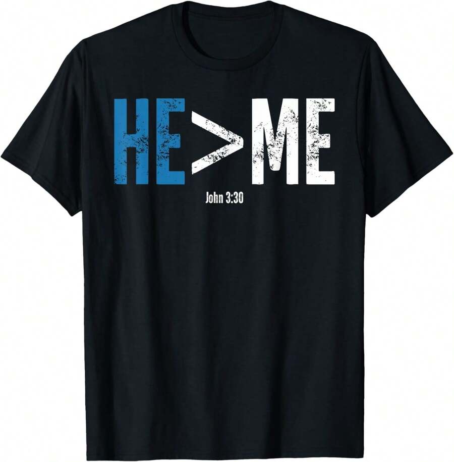 He Is Greater Than Me Shirt T-Shirt - Black - View 1