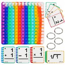 Multiplication Table Game Pop Bubble Toy With Mutiplication Flashcards, 12x12 Multiplication Table Math Games Toy Pop Bubble Stress Relief Fidget Toys - Multicolor - View 1