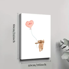 1Pc Valentine's Day Wall Art Prints, Cute Valentine Dog Art Poster Valentines Wall Decor For Wedding Home Living Room Bedroom, Gift For Men Women Couples Lovers - 彩色 - 查看 9