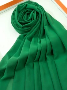 1pc Solid Soft Chiffon Scarf For Daily Casual Life Women Hijab - Multicolor - View 9