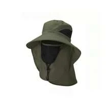 女式宽边防晒渔夫帽 UPF 50+ 渔夫帽和沙滩帽，女式渔夫帽，户外防紫外线宽边防晒帽，带面罩和颈罩 - 彩色 - 查看 5