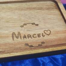 1pc Personalized Customized Name Desktop Breakfast Plate, Afternoon Tea Tray, Unique Platter, Valentine's Day Gift