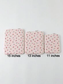 1 Stück Laptoptasche mit Kirsch-Muster Muster, handgehaltene tragbare Computertasche für iPad, Laptoptasche mit Reißverschluss, tragbare Computertasche für 11/13/15 Zoll, iPad-Tasche, Geschenk für Lehrer, täglicher Lehrerbedarf, Lehrertasche, Hochschulbedarf, Schulanfang Grundausstattung, Laptop-Tasche für das Klassenzimmer für MacBook, ASUS Tablet, stoßfeste Hülle 9-11 Zoll kompatibel mit iPad Air 4 5 Pro 11 Mini 5 6