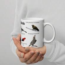 Funny Bird Names Mug Funny Bird Mug Weird Birds Coffee Cup Bird Lover Gift 11oz - 11oz - All White Mug - View 2