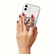 1 pezzo Supporto per telefono cellulare con disegno dipinto di colibrì, supporto universale in plastica per telefono, staffa regolabile, facile da installare e rimuovere, adatto per viaggi di lavoro, viaggi e attività all aperto