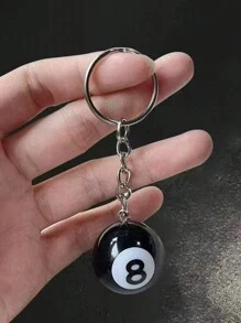 1pc Vintage Billiards Keychain Black 8 Ball Pool Creative Pendant Decoration Casual Souvenir Car Accessories Bag Charm School Cute Goth Y2k Christmas Gift Ideas Bag Accessories Lanyards With Id Holder Car Accessories Bag Charms Car Accessories Teacher Friend Sister