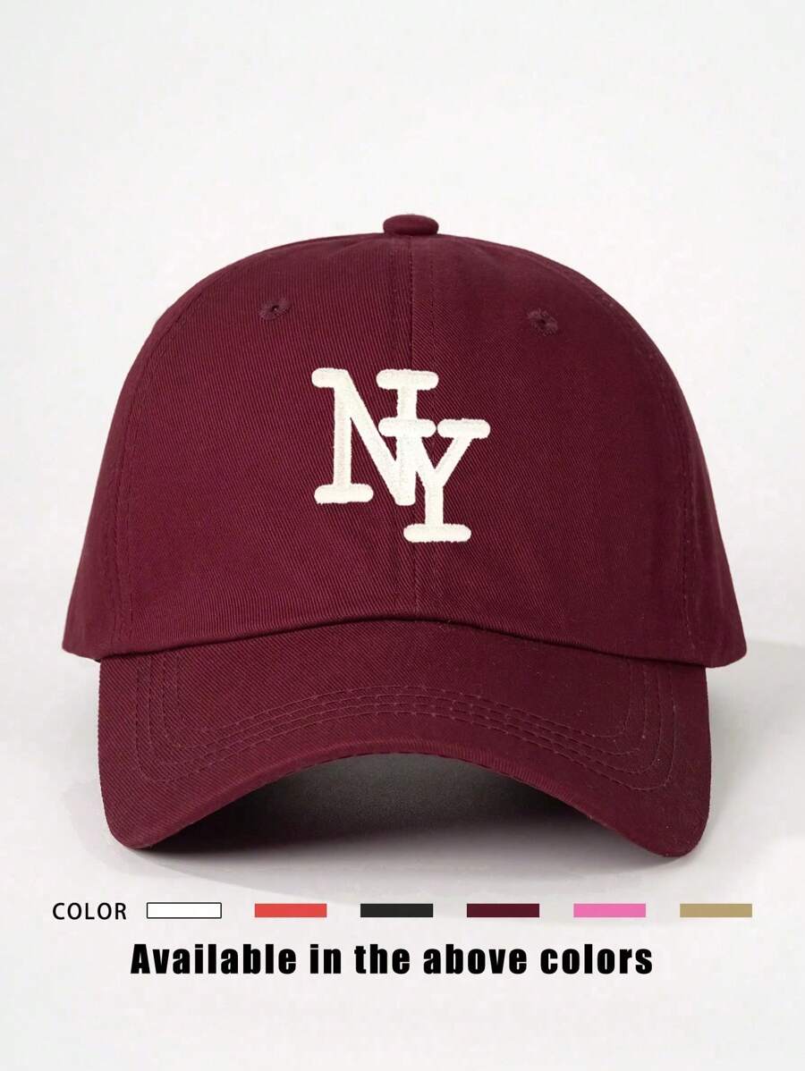 1pc Outdoor Embroidered NY Baseball Cap, Adjustable UV Protection Casual Hat Suitable For Spring/Autumn Traveling, Beach, Men & Women, Y2K Style,Holiday,Festival - Baseball Cap - View 1