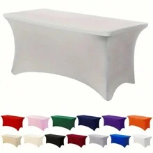 BRISCOES HOMEWARE 4/6/8ft Stretchy Tablecloth, Elastic Tablecloth Fit For Rectangular Tables, Washable Stretch Table Cover, Suitable For Party, Wedding, Banquet, Graduation Season Outdoor Event Hosting