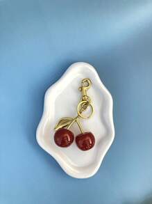 1pc Cherry Pendant, New Arrival Big Cherry Shaped Crystal Pendant, Keychain Pendant,Glitter Cherry Charm Keychain With Clip For Bag, Sparkling Resin & Metal Accessory For Purses And Bags For Women Backpack Accessories,Suitable For Young Girls, White-Collar College Students, Birthday Gifts, Valentines - Multicolor - View 10