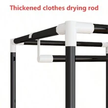 170*170 Closet Armable Ropero Rack Guardaropa Recamara Organizacion - Negro - Ver 6