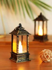 1/2/3 szt. Retro Mini Dekoracyjna Lampa Latarnia z Migoczącą Świecą LED, Dekoracyjna Mini Lampa Wiatrowa z Baterią, Dekoracja Stołu, Wystrój Domu, Wystrój Sypialni, Wisząca Lampa Nocna, Dekoracja Ścienna, Nadaje Się Na Wesele, Dekoracje Świąteczne, Świąteczna Lampa Latarnia