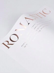 Valentinstag Gold Folie minimalistisches Blumen Geschenkpapier, wasserfestes Kraftpapier mit englischem Buchstaben Blumenmuster für Blumenstrauß Verpackung, Schulanfang, Valentinstag