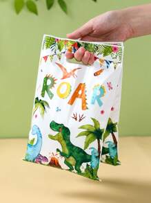 10Pcs Dinosaur Theme Gift Bags,Cartoon Dinosaur Pattern Tote Bags,Gifts Package,Holiday Birthday Party Gift Bag,Birthday Party Decorations,Dinosaur Party Decor,Wedding Birthday Party Supplies,Babe Shower ﻿ - Dinosaur - View 2