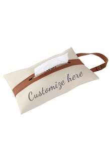 Customizable Personalized Paper Towel Box, Tabletop Living Room Bamboo & Wood Tissue Box, Simple & Elegant, Multifunctional Creative Paper Towel Holder, Tissue Box Organizer For Office, Restaurant, Kitchen, Cafe, Salon And More, Support Customization - Multicolor - View 7