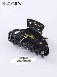 个性化醋酸纤维发夹 - 优质黑色发爪、女士发饰、发夹、爪夹、发带、女士配饰、新娘发饰、伴娘礼物、婚礼发饰、婚礼发饰 - 黑色 - 查看 7