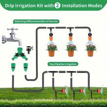 Greenhouse Micro Irrigation Kit,Automatic Watering System For Yard, Plants Mister, With 1/4" Irrigation Tubing & Adjustable Sprinklers