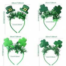 1pc St. Patrick's Day Clover Headband, Irish Festival Party Decoration Hair Accessory, Shamrock & Clover Ornament Headband, Carnival Party Supplies, Birthday Celebration