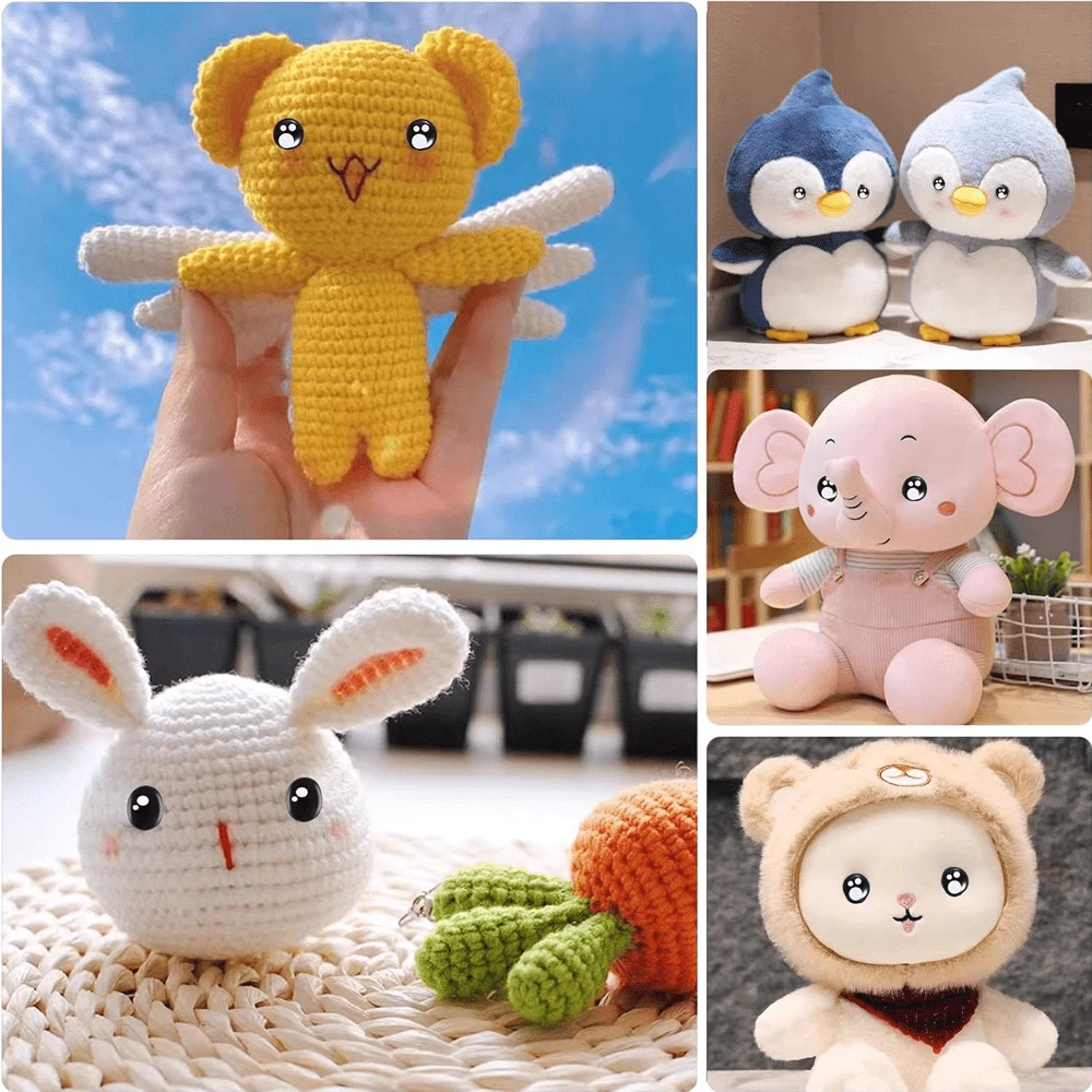 Occhi Occhi di Bambole Animali in Peluche Occhi per Pupazzi con Rondelle per Pupazzo Bambola