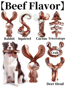 Beef Flavored Dog Chew Toy, Indestructible Dog Chew Toy | Beef Flavored Super Durable Nylon Material | Christmas Gift For Dog Lovers, Halloween Treats, Durable Beef Flavored Dog Bone | Tough Nylon Chew Stick | Holiday Gift, Halloween Dog Toy, Durable Dog Chew Toy, Suitable For All Sizes - Multicolor - View 3