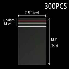 300 pièces Sacs de 4-20 cm, épais de 0,06 mm à double couche en plastique transparent, convenant pour le conditionnement de cadeaux, bijoux, anniversaire, outils de jardinage extérieur, voyages, rangement, vêtements, t-shirts, pantalons