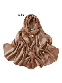 1 Piece Crepe Silk Satin Solid Color Scarves Luxury Bandana Headband Headscarf Shawl Chic Woman Turban Hijabs Rectangular Scarf For Women Veiled Clothes
